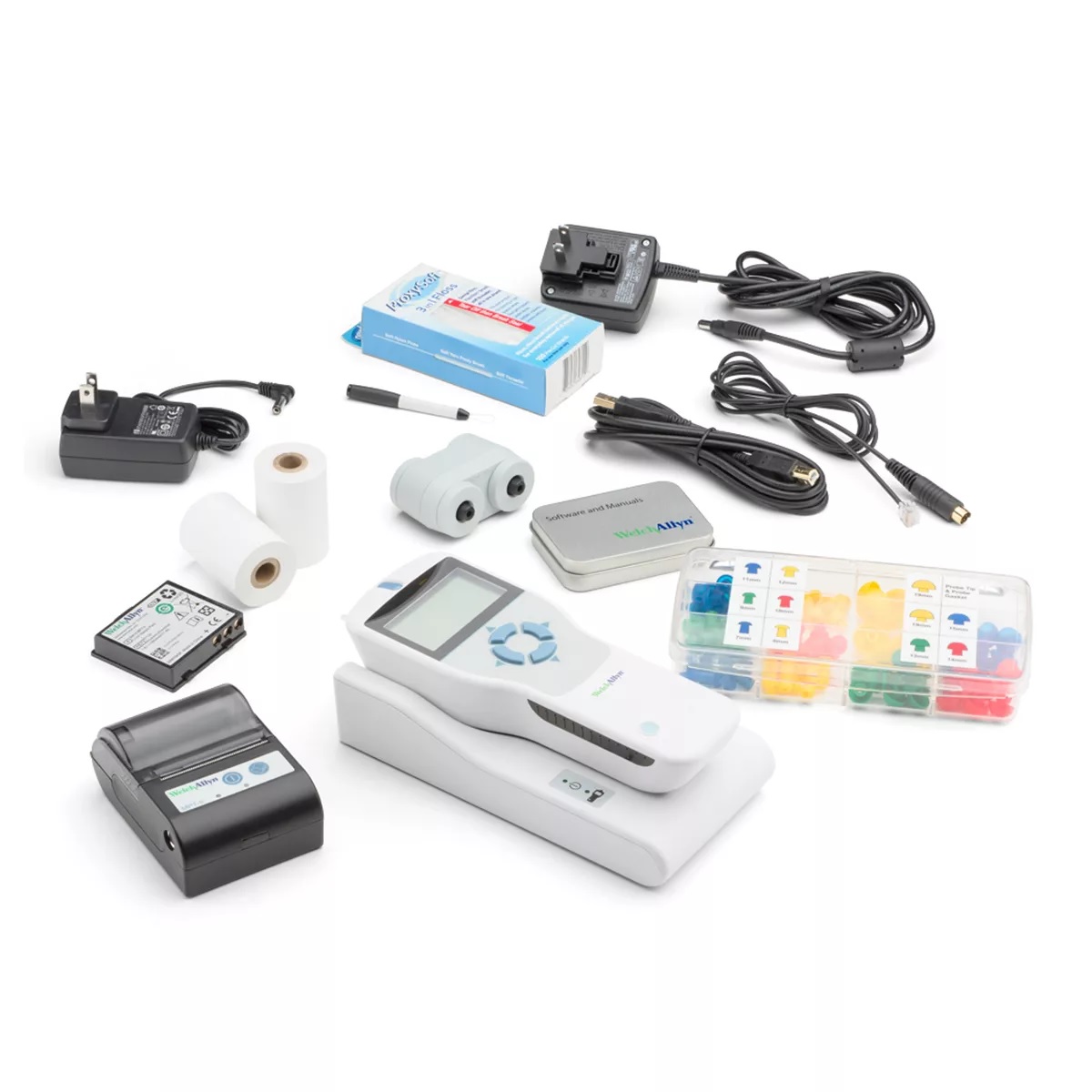 Tympanometer, MicroTymp 4 Portable Tympanometer System with Printer (1/EA) by Hillrom/Welch Allyn  ID 93700